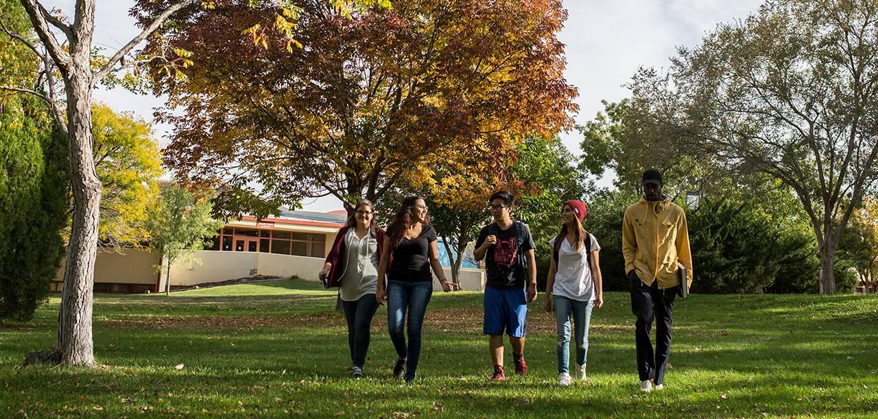 Image of students walking on campus